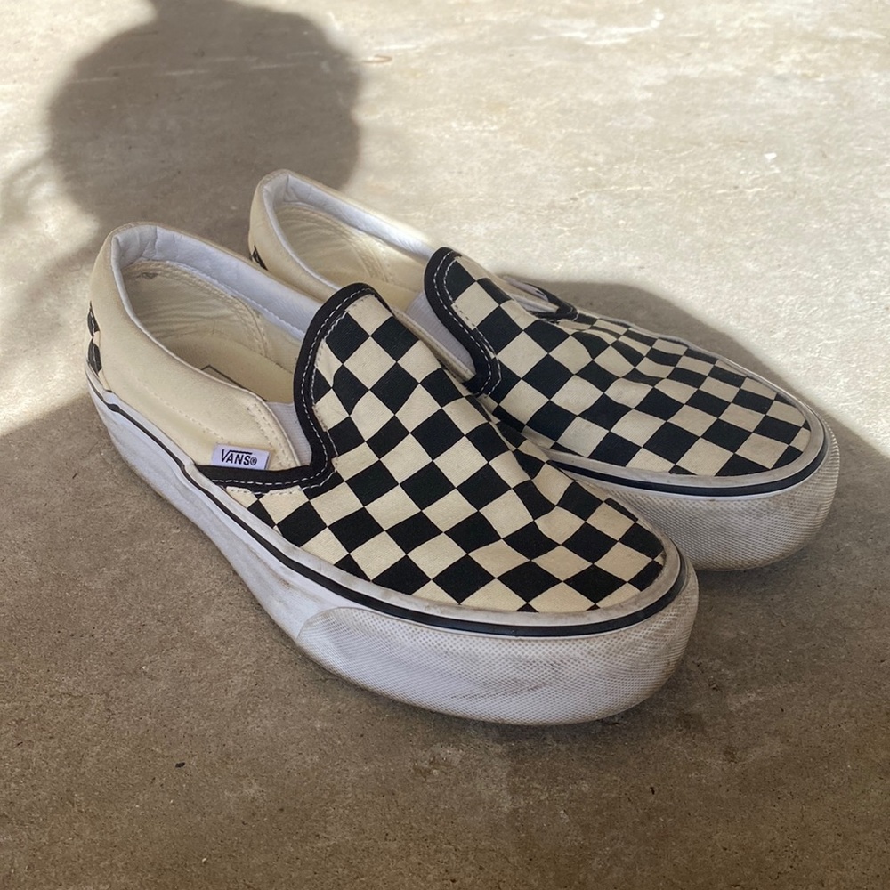 Platform checkerboard vans